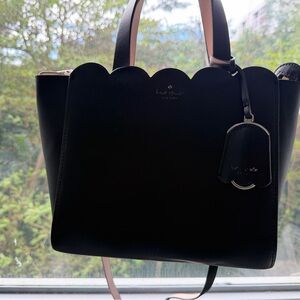 Kate Spade Black Scalloped Edge Tote